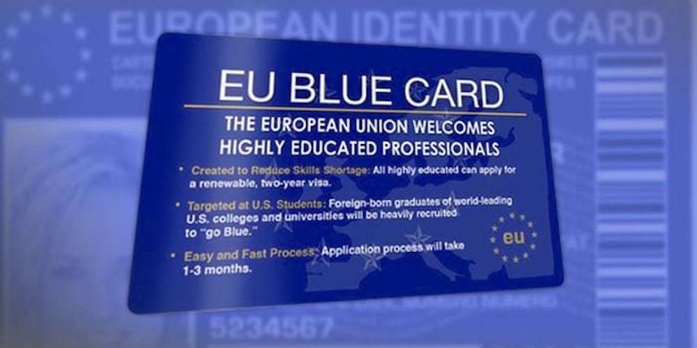 Rejestracja zezwolenia na pobyt za pomocą Blue Card